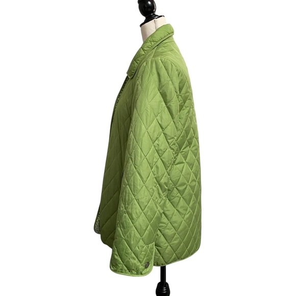 Coach Green Quilted Jacket Lightweight Diamond Stitch Outerwear Size Small - Picture 7 of 15